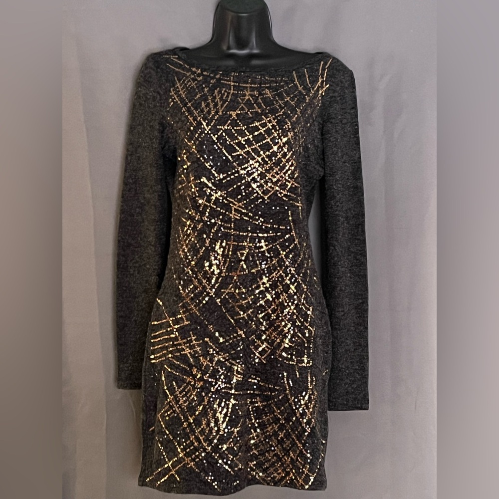 Love Culture Black Dress with Gold Accents